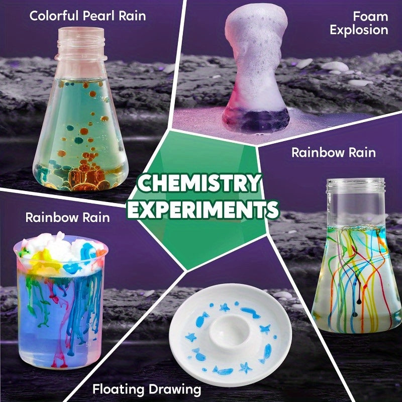 STEM Science Kit for Kids with 50+ Experiments - Crystal Tree Growing Kit, Lava Lamp, Volcano & Chemistry Lab Activities, Educational Science Toy for Boys Girls Ages 6-12, Birthday Christmas Gift