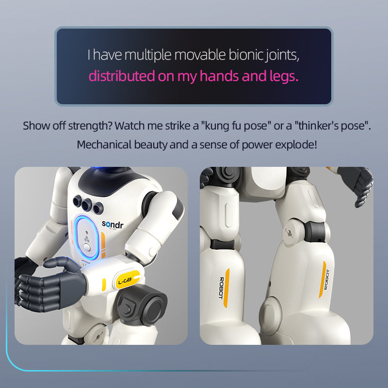 Advanced Humanoid Robot Toy with Smart Remote Pose-Controlled Joints Gesture Sensors Voice Recorder – Kids STEM Birthday Christmas Gift Boys Girls