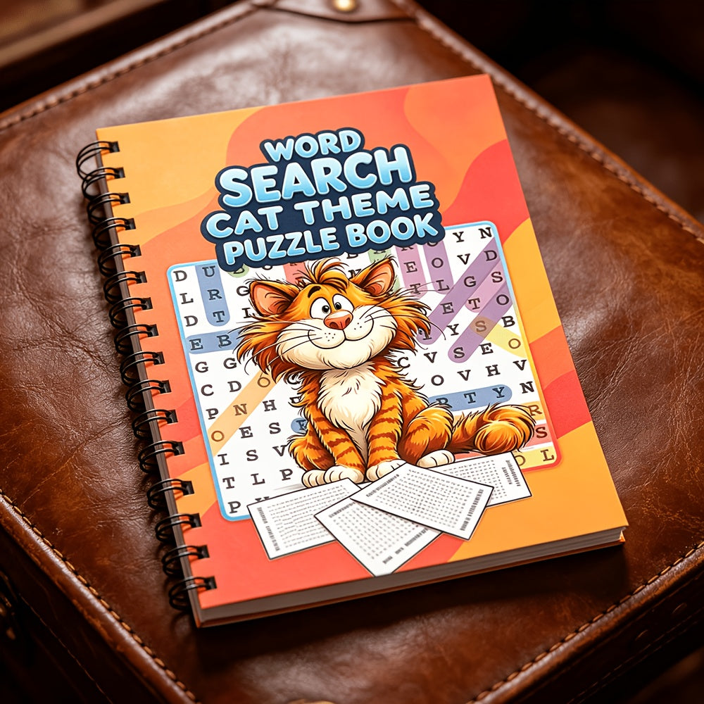 550+ Large Print Word Search Book for Adults & Seniors – Cat-Themed Brain Training Activity Book with 550+ Fun Puzzles, Stress Relief Games, Cognitive Gift for Men & Women