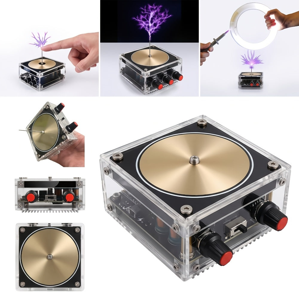 Tesla Coil Music Arc Plasma Loudspeaker – Wireless Transmission Experiment Desktop Model, STEM Science Toy for Teens Adults, Cool Birthday Gift for Boys Ages 15+