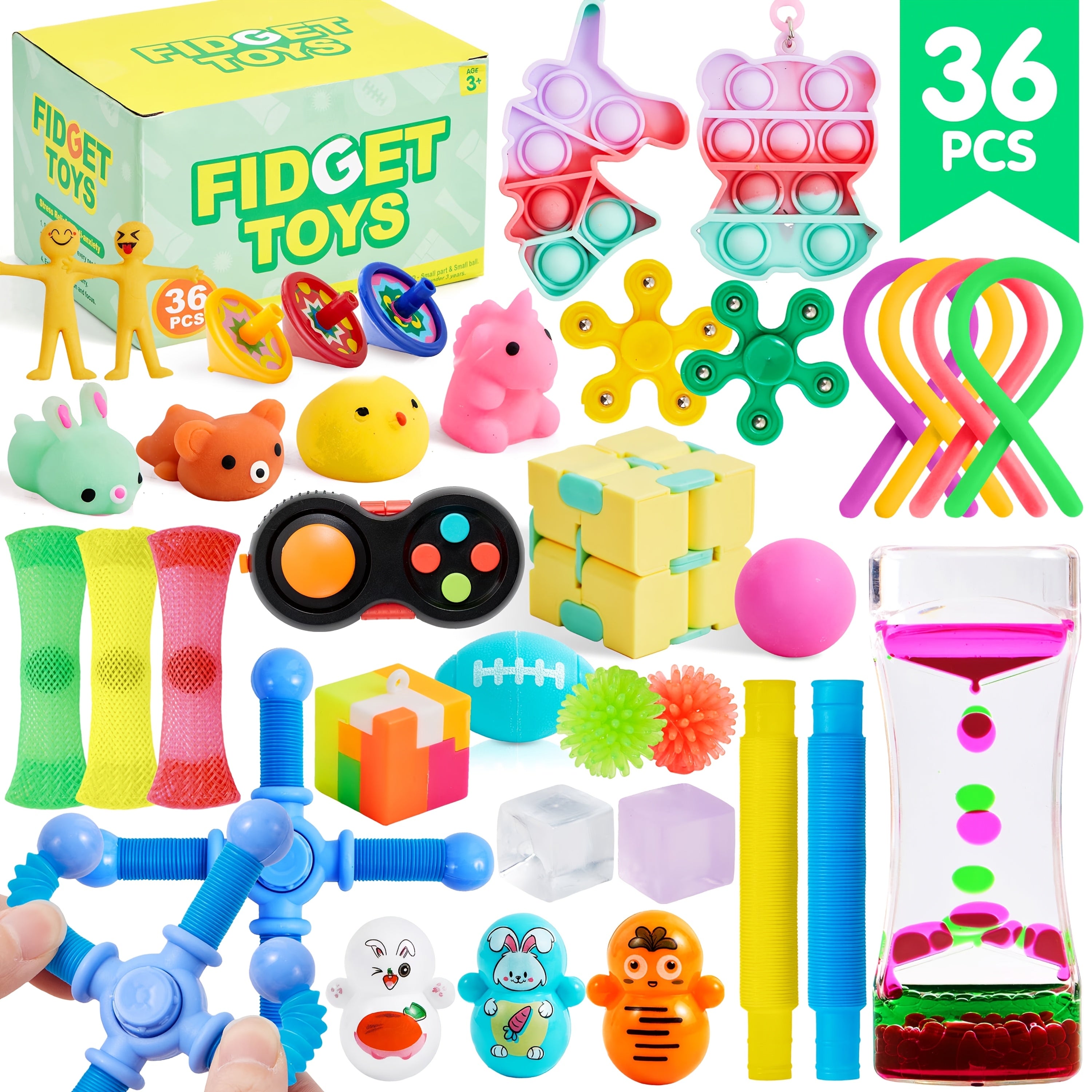 Party Favors for Kids 36 Pcs Bulk Set - Fidget Toys Goodie Bag Fillers, Pinata Stuffers, Classroom Prizes, Treasure Box Toys, Sensory Toys for Kids with ADHD, Birthday Party Supplies