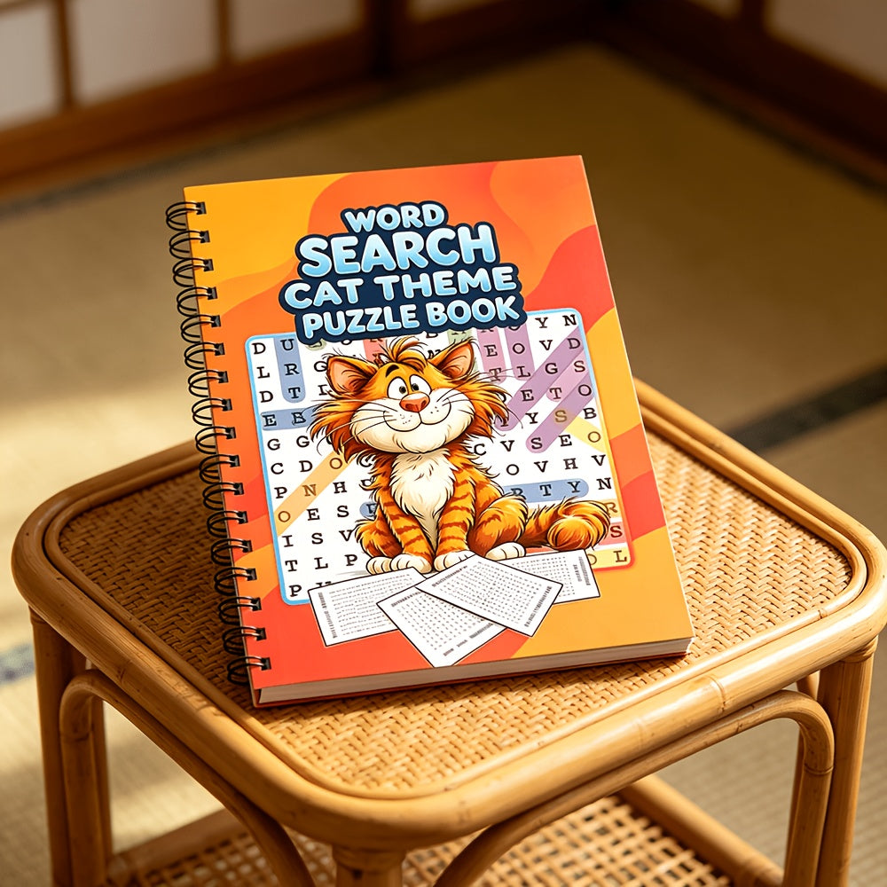 550+ Large Print Word Search Book for Adults & Seniors – Cat-Themed Brain Training Activity Book with 550+ Fun Puzzles, Stress Relief Games, Cognitive Gift for Men & Women
