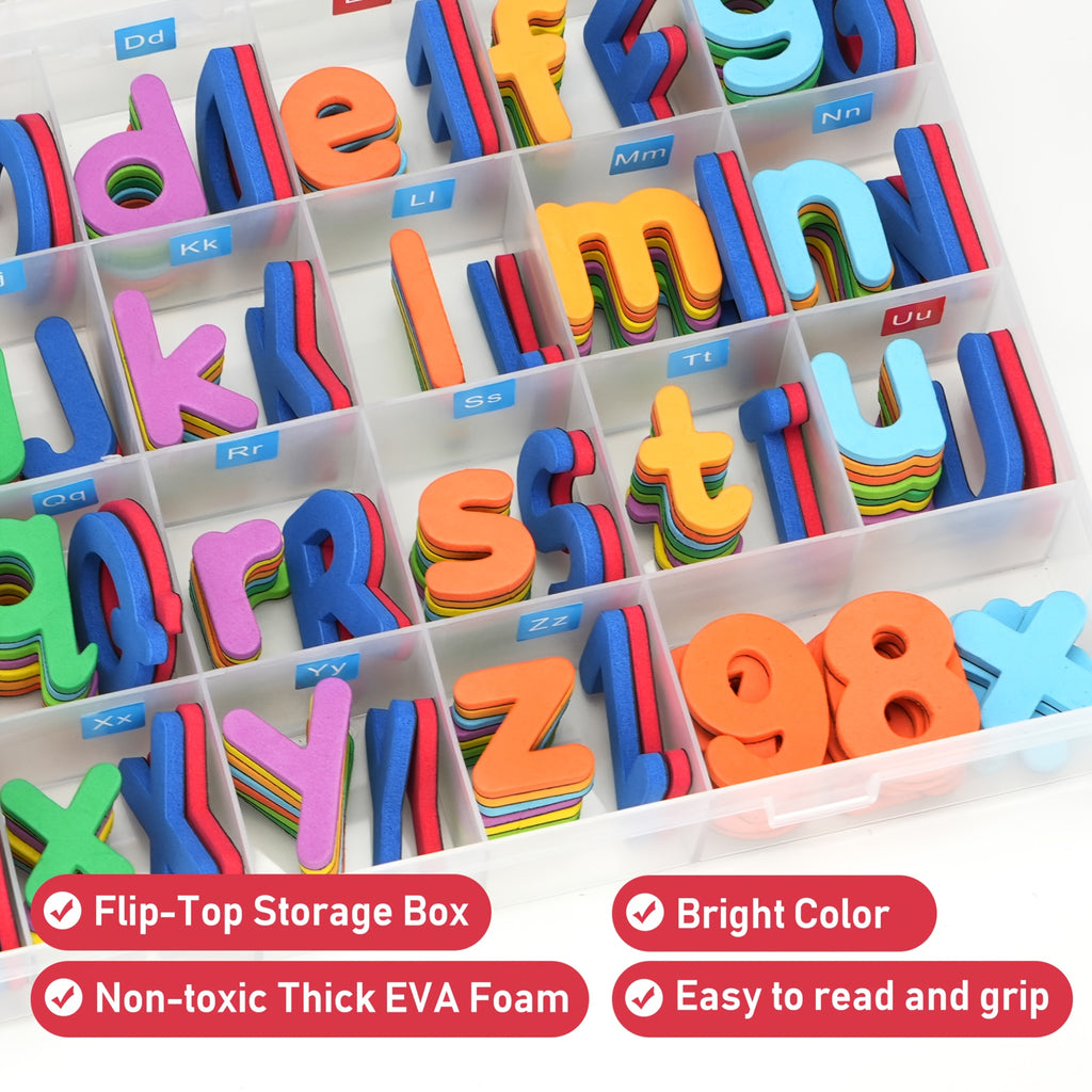 Magnetic Letters Numbers for Kids 253PCS Alphabet Fridge Magnets Educational Toys for Toddlers Spelling Learning STEM Classroom Homeschool Gift