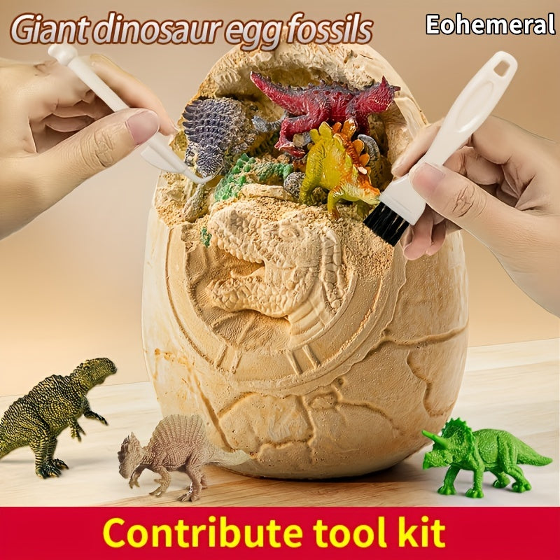 Dinosaur Egg Digging Kit STEM Archaeology Fossil Toy with 24 Mini Dinosaurs & Dino Cards - Kids Science Gift Ages 4-12 Birthday Christmas