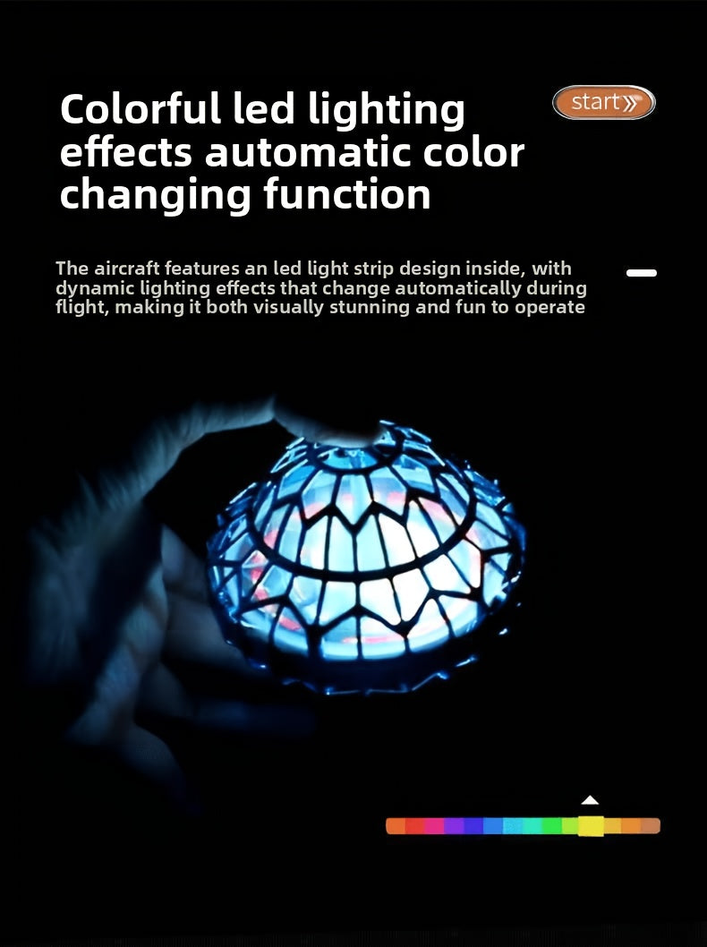 Flying Ball Toy UFO Drone 2 Pack Red & Purple – Remote & Hand Controlled Hover Ball with LED Lights STEM Gift for Kids Outdoor Party Birthday Christmas