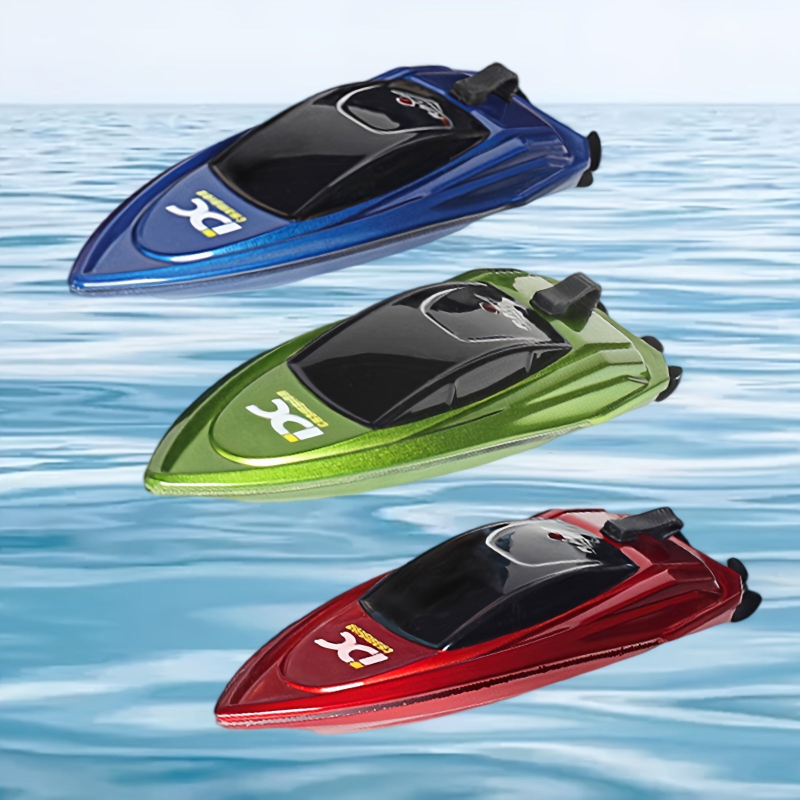 RC Racing Boat Mini High Speed 2.4GHz 4CH Remote Control LED Lights Pool Lake Pond Kids Summer Gift Boys Girls Birthday Christmas Red Blue Green