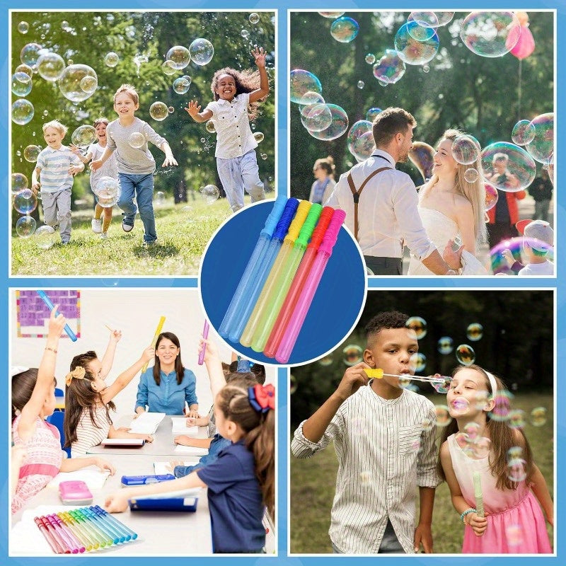 Halloween Bubble Wands for Kids 12 Pack – 14.6 Inch Large Bulk with Bubble Solution Refill, Trick or Treat Party Favors, Outdoor Halloween Gift Boys Girls