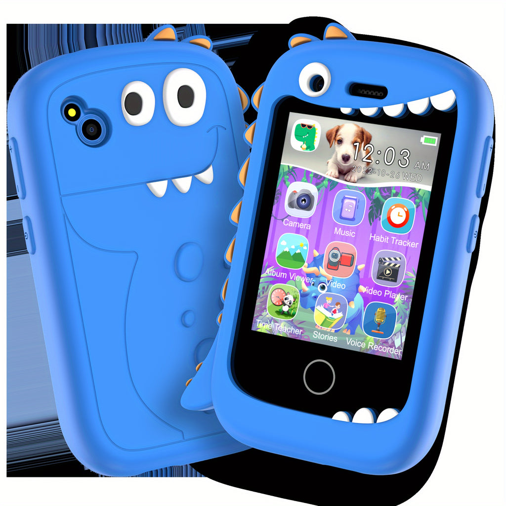 Kids Smartphone Toy with Puzzle Games Storybooks Video Recording Camera Music Player Painting Flashlight Alarm Clock USB Rechargeable – Gift for Girls Boys Toddlers