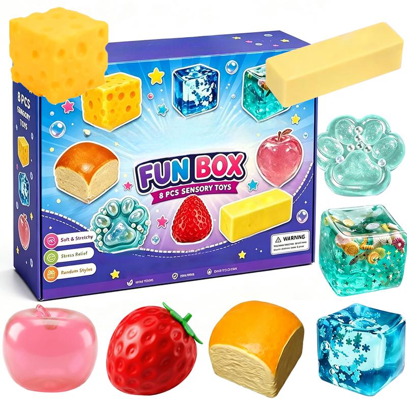 Squishy Fidget Toy Set, Cute Slow Rising Sensory Squeeze Toys for Teens and Adults, Desk Breaks, Halloween Party Favors and Birthday Gifts