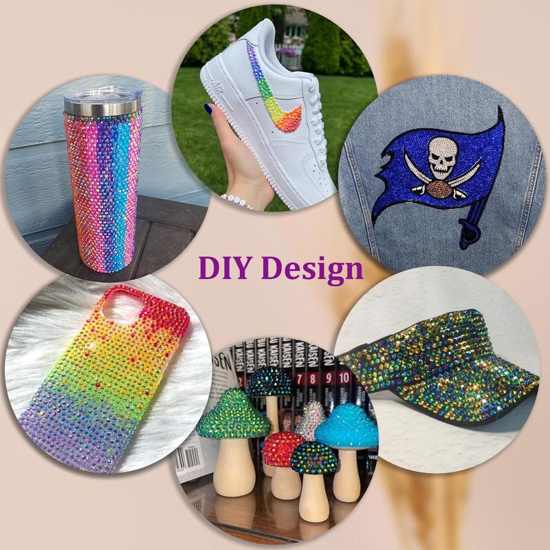 Bedazzling Kit with 3mm Resin Rhinestones, 24, 28 or 40 Color Options for Nail Art, Clothing Decoration and Personalized DIY Crafts