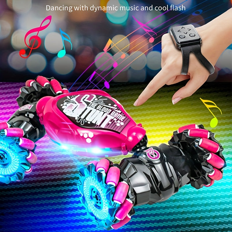 Gesture Sensing RC Stunt Car Transforms Car to Robot 4WD Obstacle Avoidance Self-Balancing Off-Road Remote Control Toy Birthday Christmas Gift Boys Kids