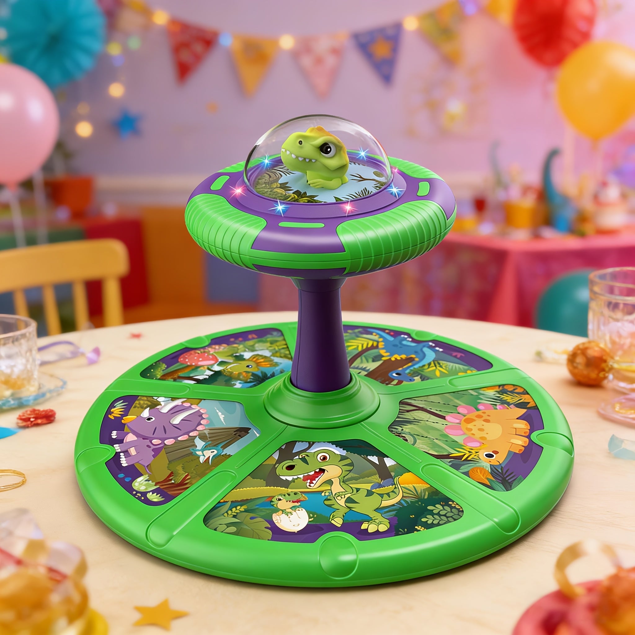 Sit and Spin Toy 360 Degree Spinning Seat for Toddlers Kids - Classic Indoor Active Play Sensory Toy Birthday Gift for Boys Girls Ages 1-4 Green
