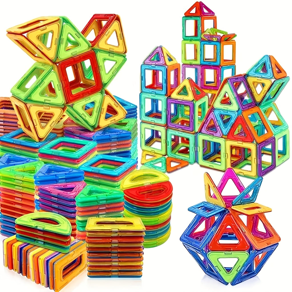 Magnetic Building Blocks 60 Piece Set STEM Toy – DIY Photo Puzzle Construction Learning Toy for Boys Girls Creative Birthday Gift Age 3+