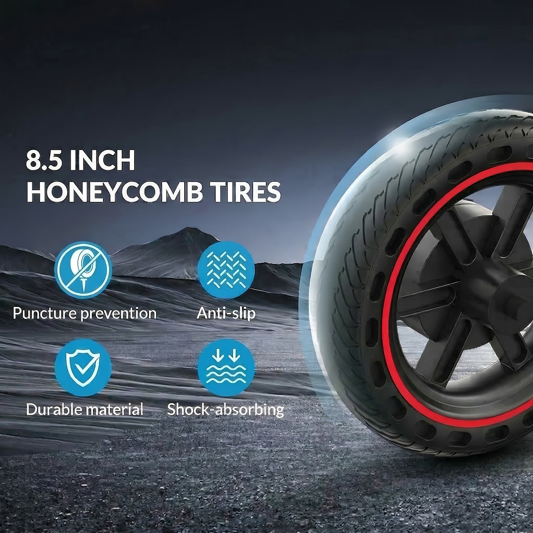 Electric Scooter for Adults 350W Foldable 19 MPH 21 Mile Range 8.5 Inch Solid Tires APP Control Dual Brake LED Lights Portable E-Scooter Commuter