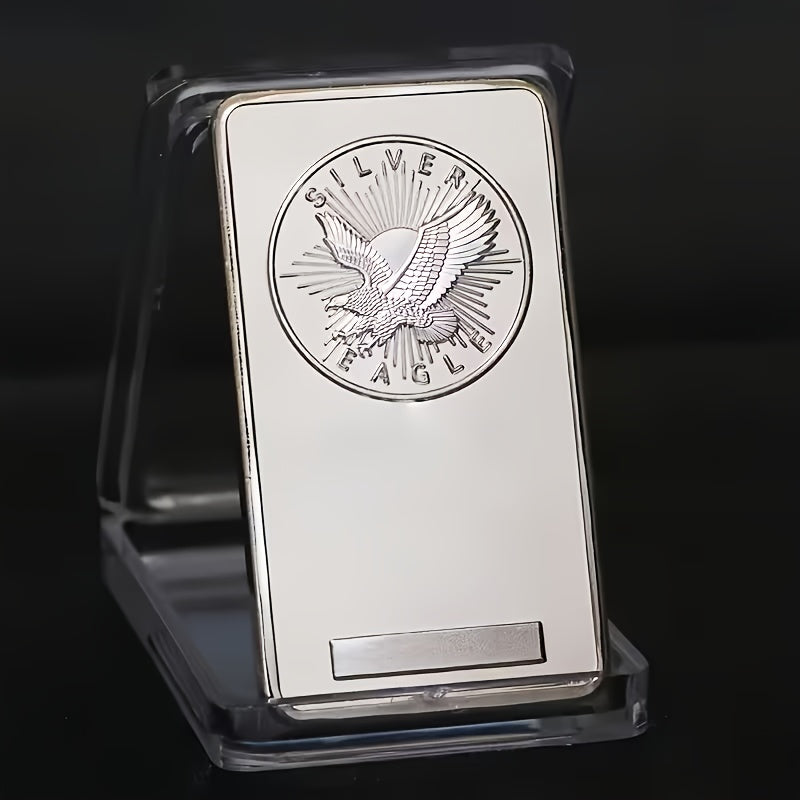 Eagle Statue Collectible Figurine 1oz 99% Pure Silver Metal – Anti-Corrosion Sealed Packaging Home Decor Craft Gift for Collectors Eagle Lovers