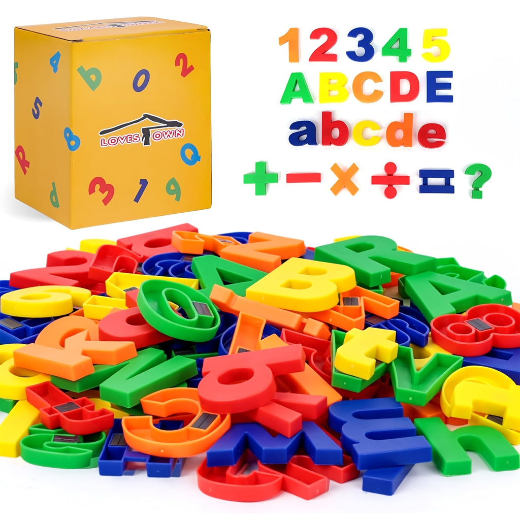 Magnetic Letters and Numbers Set 103pcs - Alphabet Fridge Magnets 1.75in Educational Learning Toy for Preschool Kids Spelling Counting Math