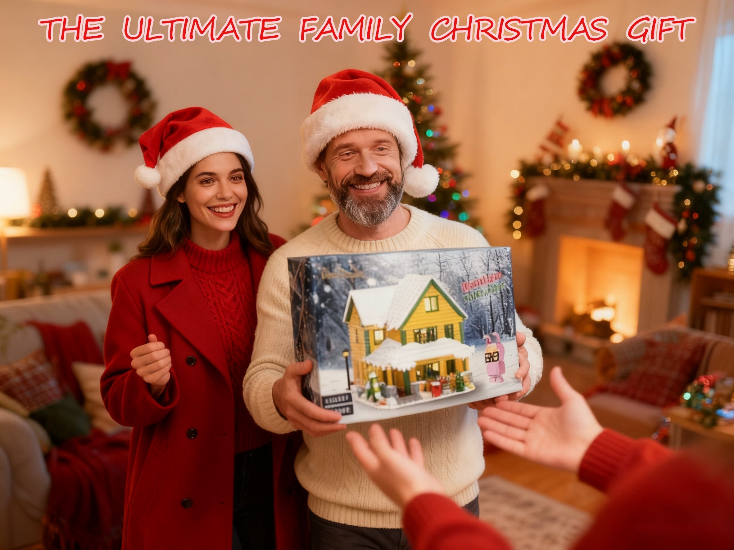 1146-Piece Christmas House Building Block Set with LED Lighting - Classic Christmas Story Model Kit, Character Figures & Detailed Interior, Holiday Display Decoration, Christmas Gift for Adults Families