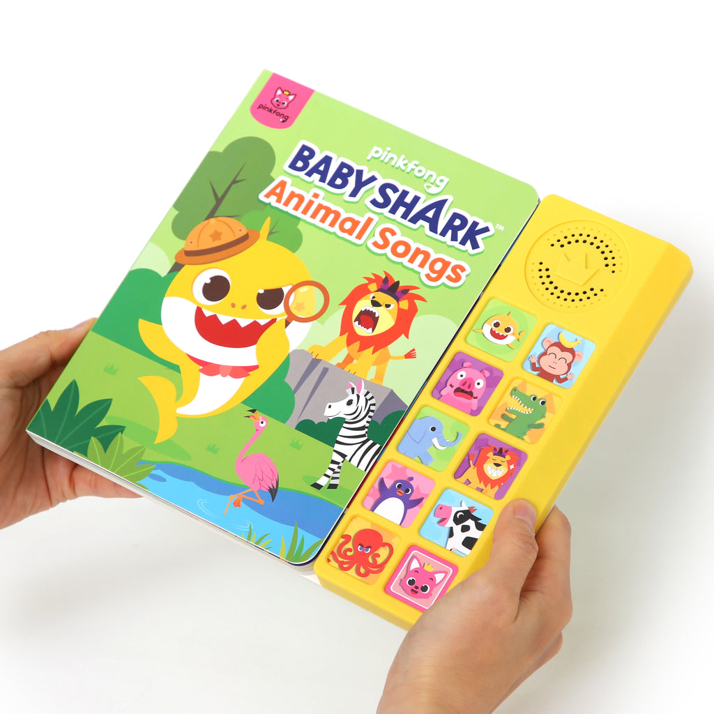 Pinkfong Baby Shark Animal Songs 10-Button Sound Book for Toddlers - Interactive Nursery Rhymes Learning Book, 9 Songs with Music, Educational Toy Gift for Kids Ages 1-3