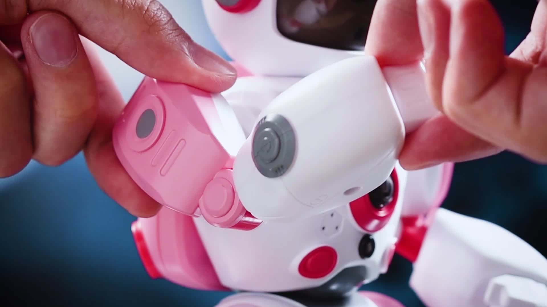 Gesture Control RC Robot Toy Voice Recording Programming EMO Mode LED Interactive Intelligent Robot Kids Boys Girls Birthday Christmas Gift Green Blue Pink Yellow