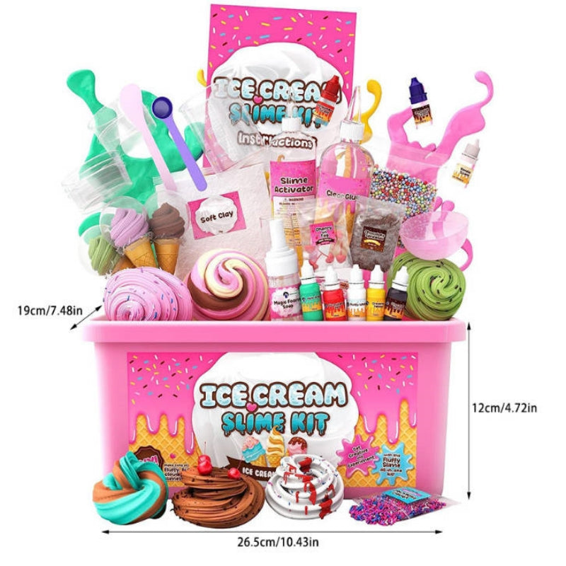 Ice Cream & Lollipop Slime Set Toys – Novelty Candy-Shaped Slime for Kids, Party Favors, Christmas Halloween Easter Gifts