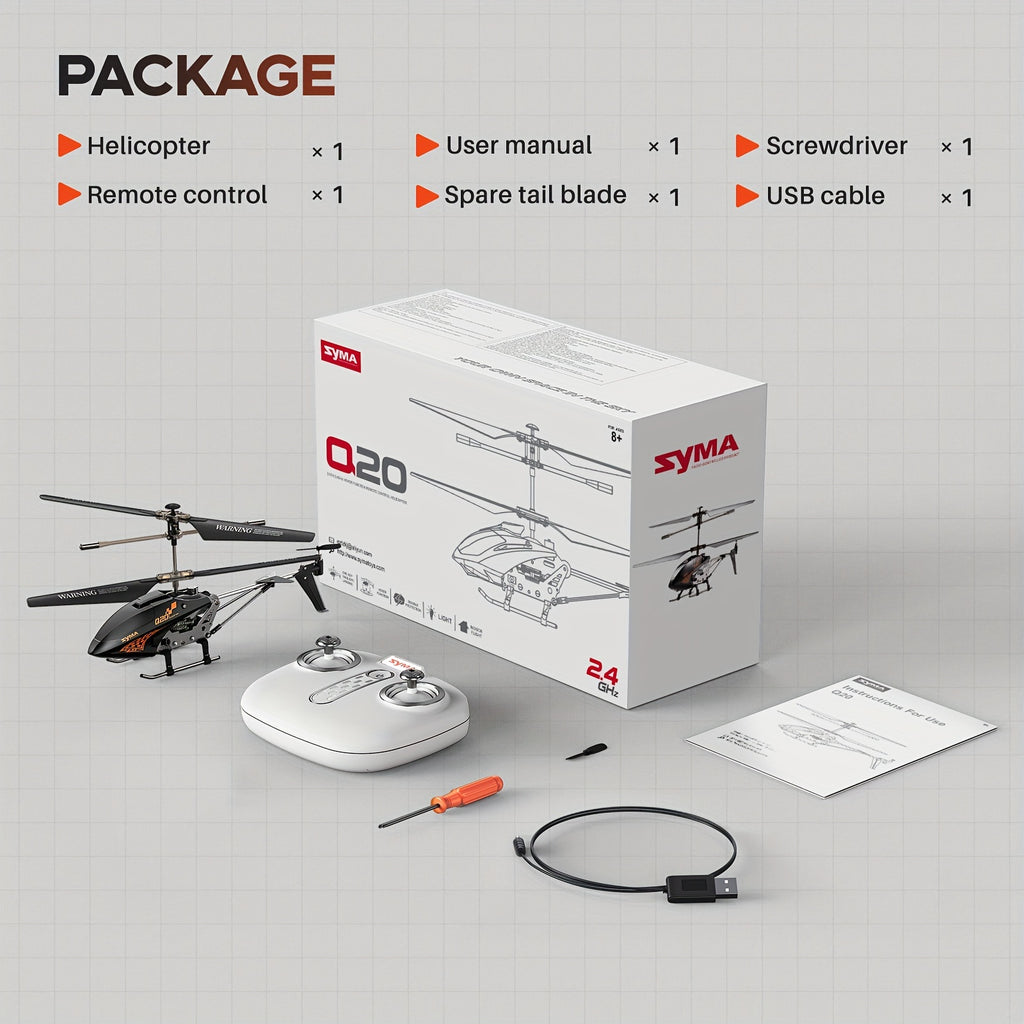 RC Helicopter Altitude Hold One-Key Takeoff Landing 3.5CH Gyro Stabilizer Indoor Flying Toy Alloy Frame Kids Boys Girls Ages 8-12 Birthday Christmas Valentine Gift