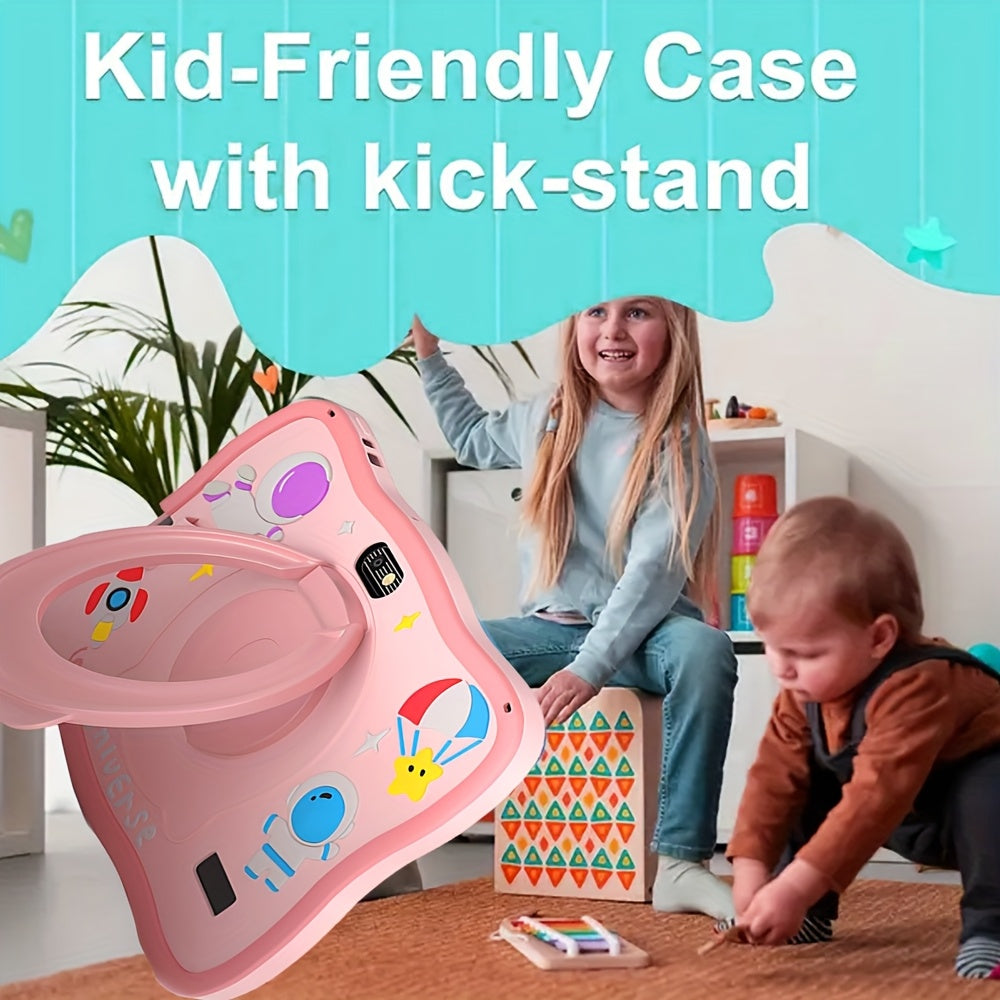 Kids Tablet 7-Inch HD Screen Android 14 6GB RAM 32GB ROM with EVA Shockproof Case Parental Controls Ad-Free Educational Apps – Best Gift for Children Boys Girls