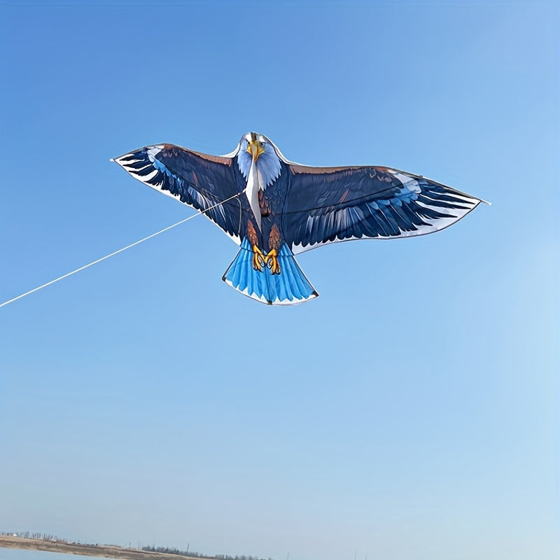 Eagle Kite Large with Handle & String for Beginners - Durable Polyester Outdoor Flying Toy for Beach, Park & Family Fun - Easy to Fly Gift for Kids Adults Ages 6+