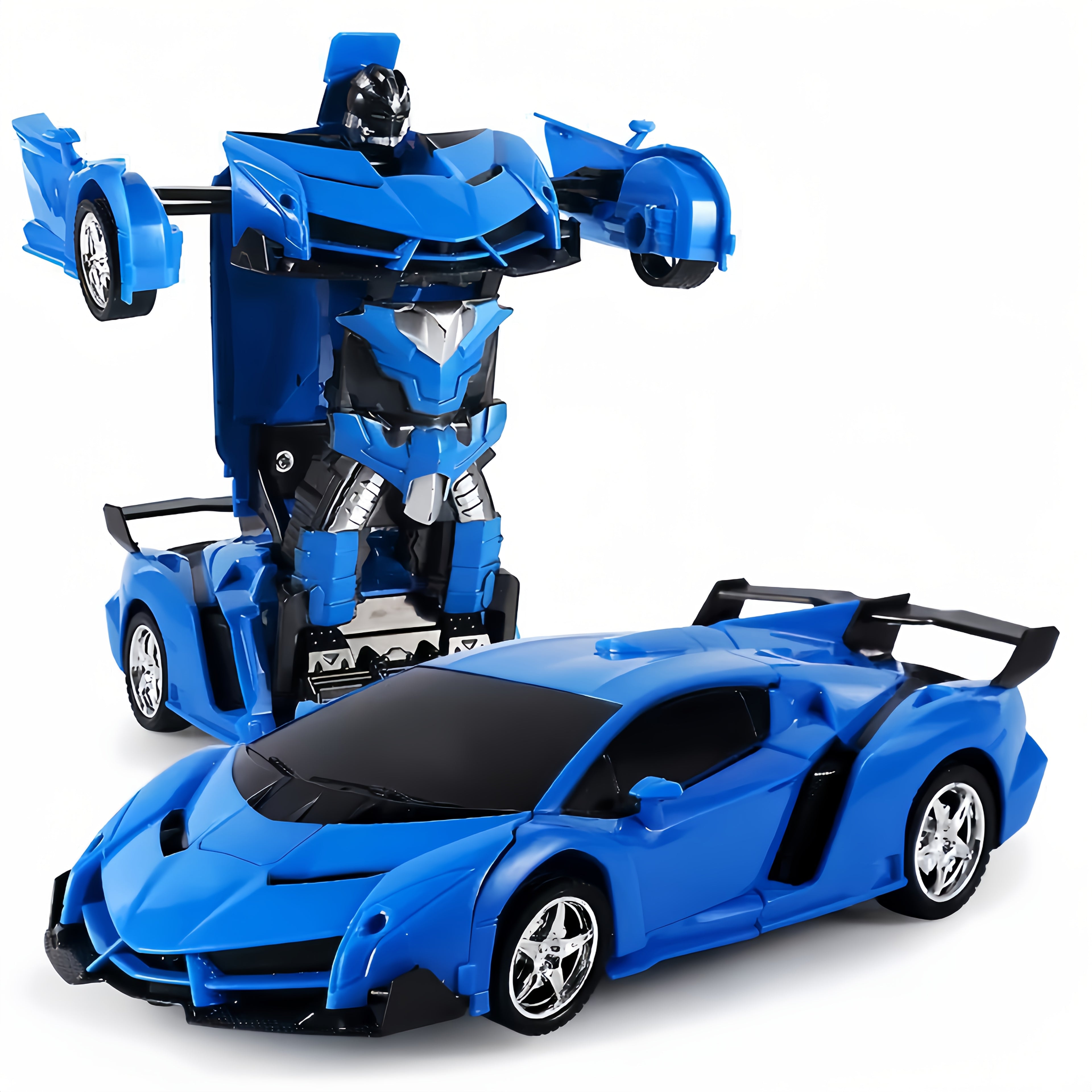 RC Robot Stunt Car One-Button Transform 2.4GHz 360 Drift LED Light 45M Range Parent Child Interactive Toy Kids Boys Ages 3+ Christmas Birthday Festival Gift