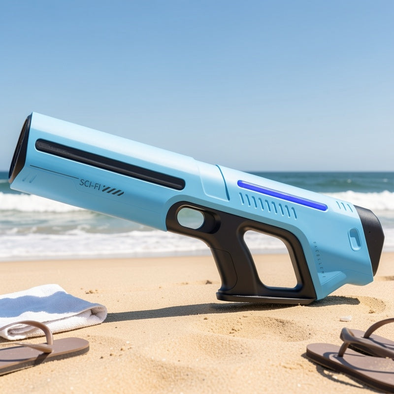 Electric Water Gun Auto-Fill USB Rechargeable with LED Light 40ft Range – Rapid-Fire Squirt Blaster for Kids Adults Pool Beach Backyard Summer