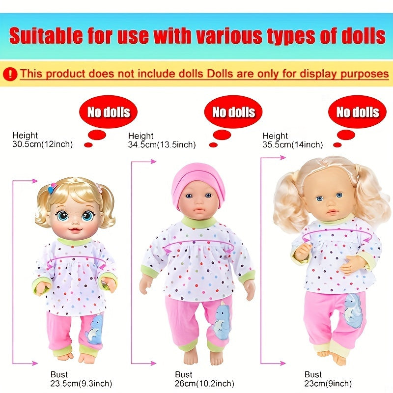 Baby Doll Clothes 10 Sets for 10 12 Inch Newborn & 14 Inch Dolls – Unique Outfits Variety Pack Easy On Off Wardrobe Gift for Kids Ages 3+
