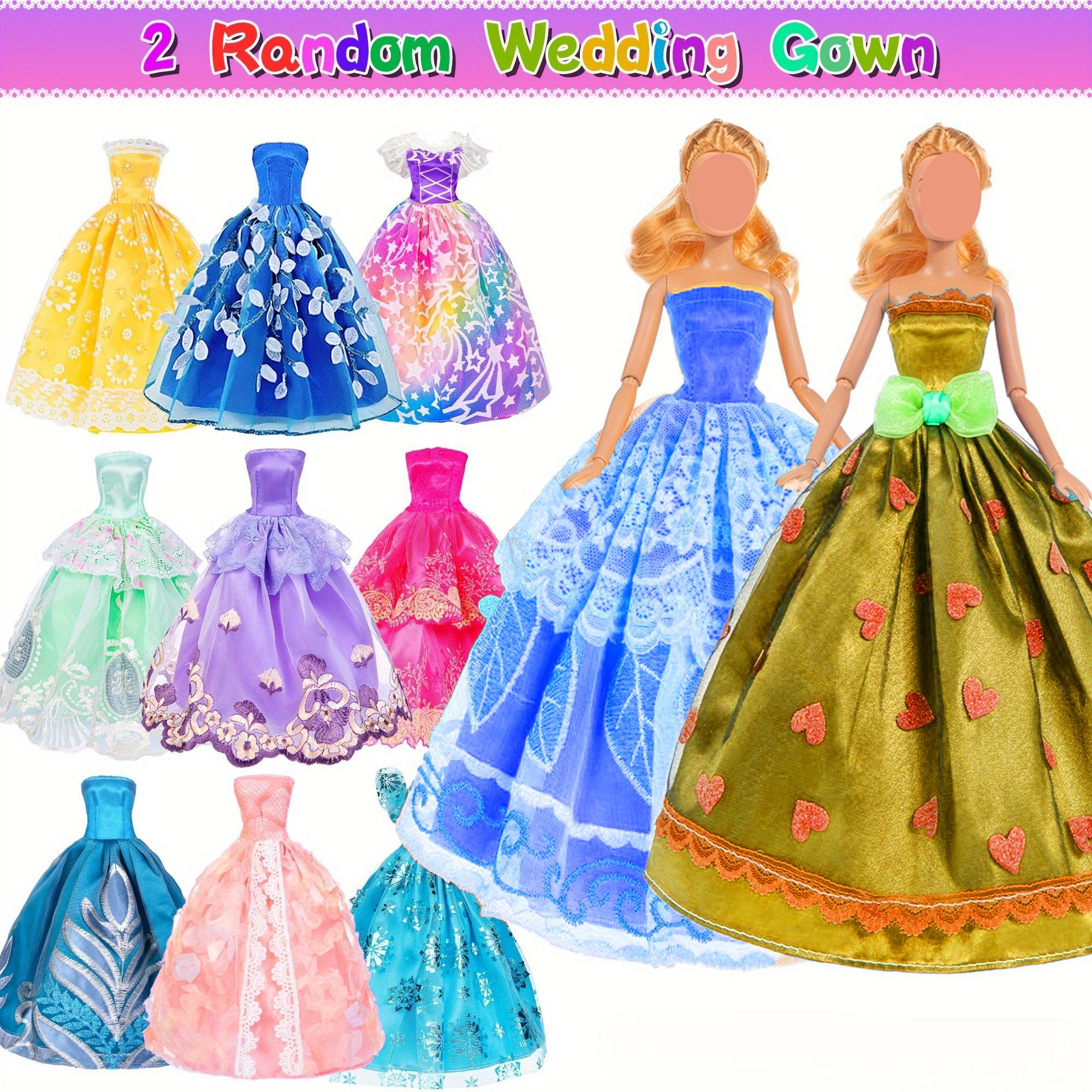 Fashion Doll Clothes Set 50pcs for 11.5 Inch Dolls – Fur Coat Princess Dresses Slip Dress Bikini Outfits No Doll Random Colors Gift for Girls Birthday Christmas