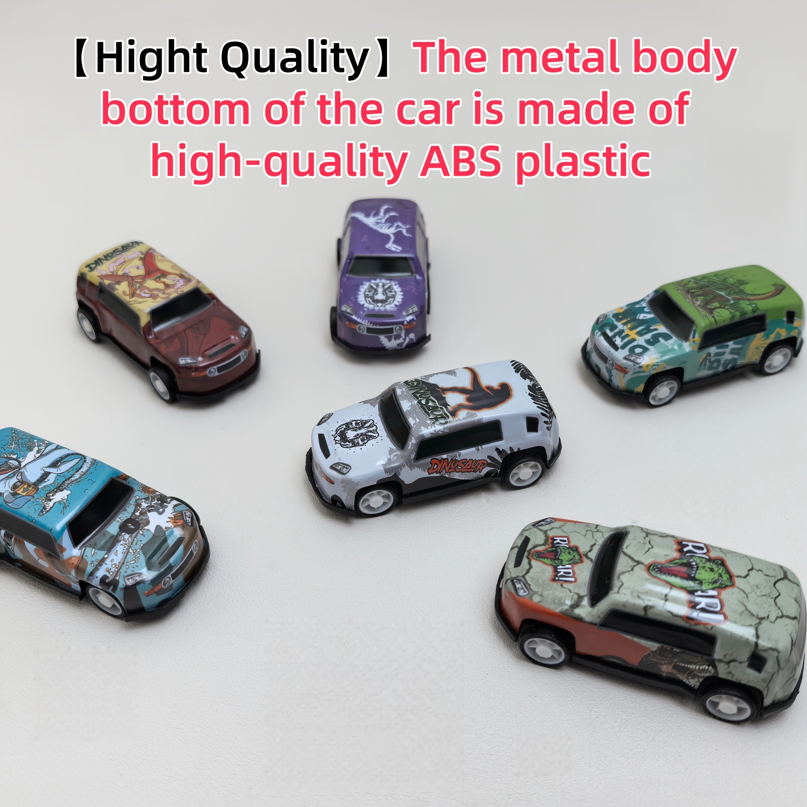 Dinosaur Toy Car Set 29-30pcs Pull Back Mini Racing Cars with City Traffic Map T-Rex Spinosaurus Figures No Battery Kids Party Favors Boys Girls Ages 3+ Gift
