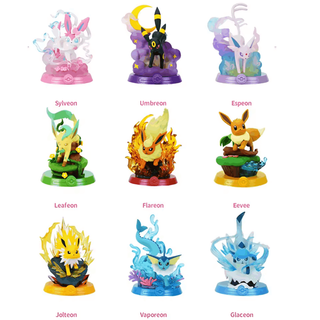 Pokemon Eeveelution Adventure Series Blind Box - 1st Generation Vinyl Collectible Figure, Umbreon Espeon Desktop Ornament, Surprise Mystery Box Gift for Pokemon Fans