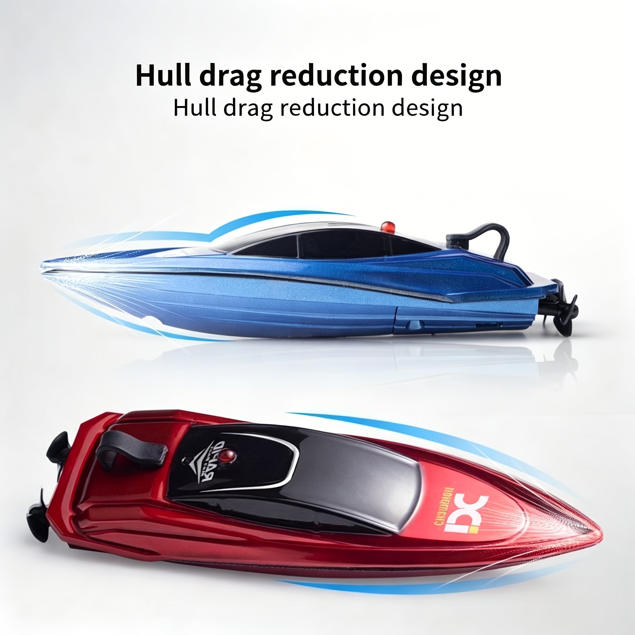 RC Boat Toy 2.4G 4-Channel Mini Remote Control Racing Boat with LED Dynamic Lights Durable Hull – Kids Summer Water Play Gift Boys Girls