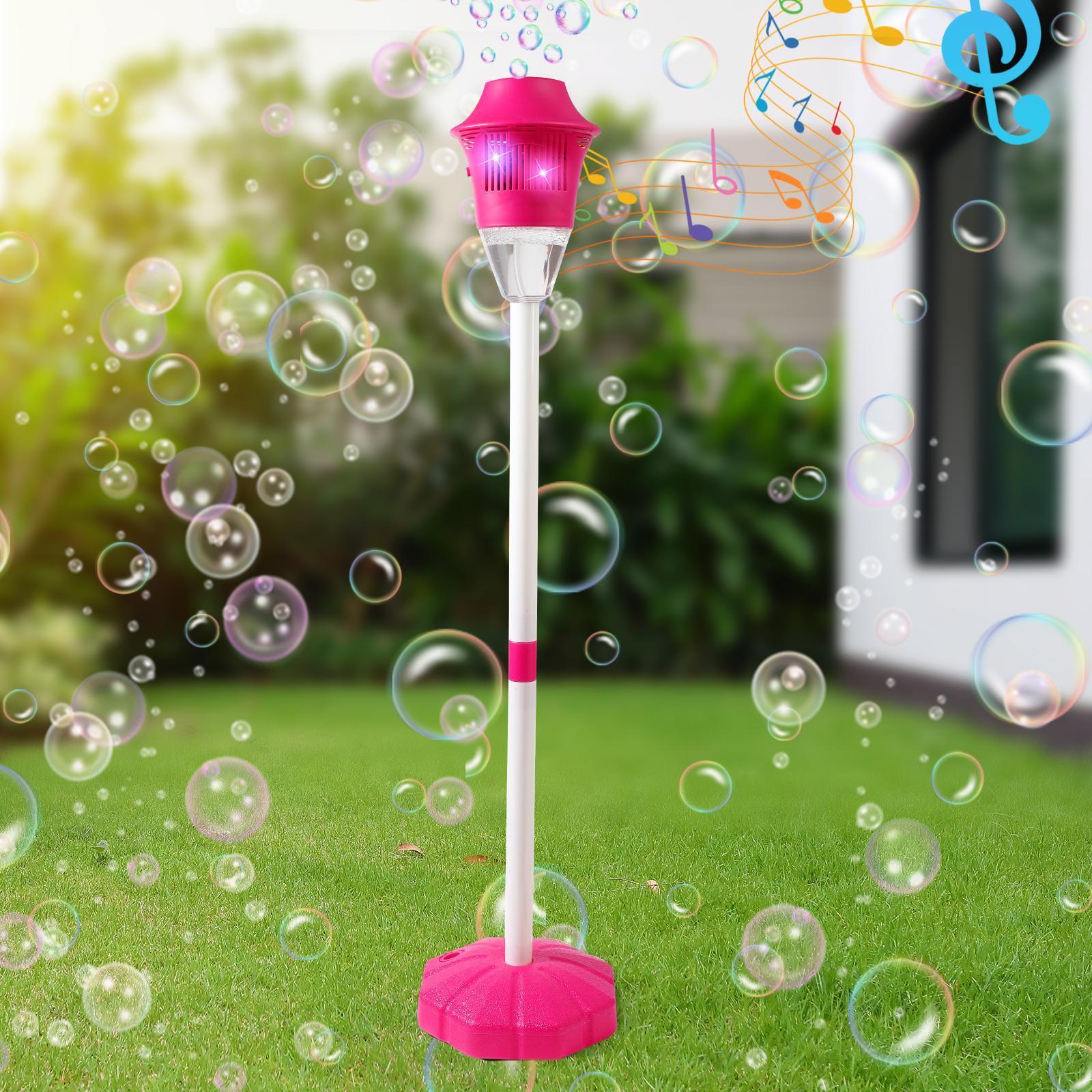 Automatic Bubble Maker for Kids – 20,000 Bubbles/Min with Music & Lights, Adjustable Height Stand, Portable Bubble Blaster for Indoor Outdoor Party