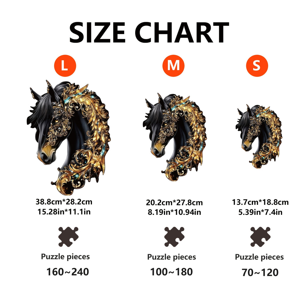 Wooden Horse Puzzle Unique Animal Shape Creative Wood Jigsaw, Handmade Brain Teaser Toy Ages 8+, Christmas Thanksgiving Birthday Gift, Mind Challenge Decoration
