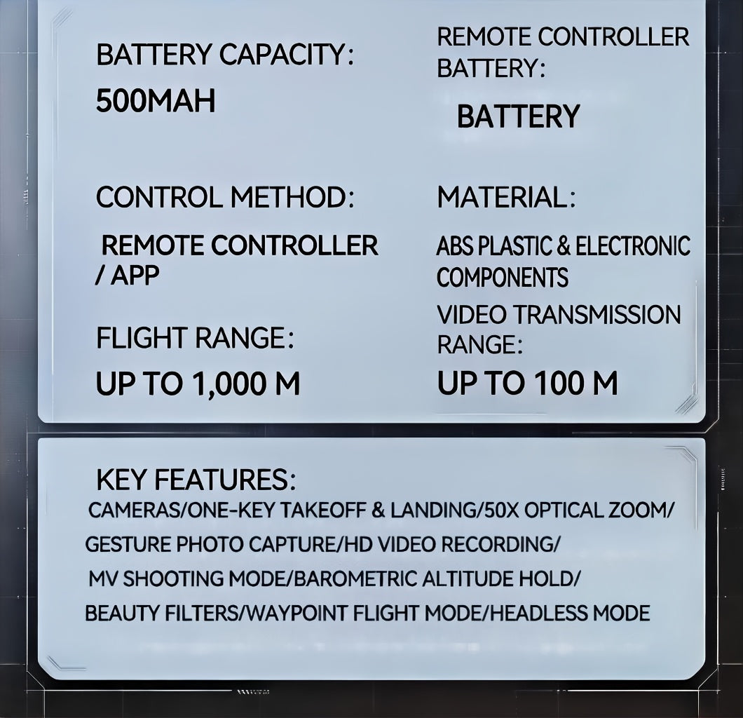 FPV Camera Drone with Dual Camera & Altitude Hold – Aerial Photography RC Quadcopter, Headless Mode, Gesture Photo, One-Key Takeoff/Landing, Drop-Resistant, Beginner & Kids Gift