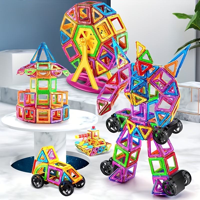 Magnetic Building Blocks STEM Tiles for Kids 67 & 99 Piece Sets – Large Magnetic Tiles DIY 3D Construction Kit, Creative Educational Toy for Boys Girls Ages 3+
