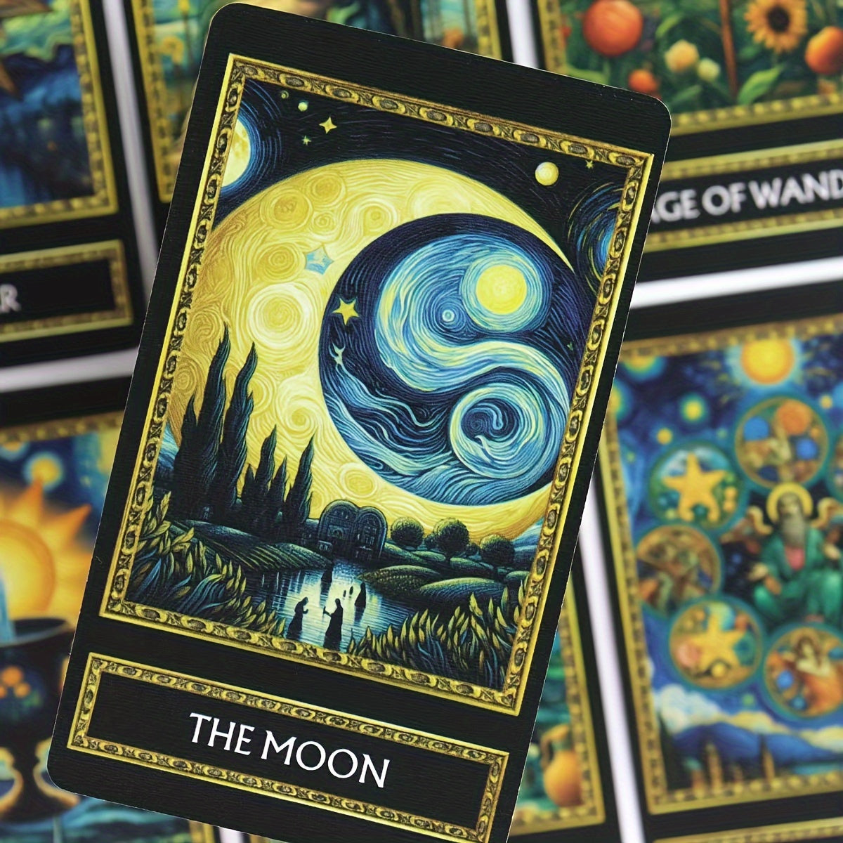 Art Tarot Cards Van Gogh 78-Card Deck High Quality Paper Major Minor Arcana Divination Gift for Art Lovers Readers Collectors Adults Teens 14+