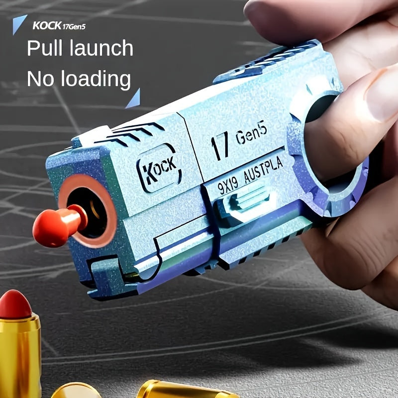 Alloy Finger Pistol Fidget Stress Relief Toy – One-Touch Cartridge Metal Fingertip Gun Novelty Mischievous Toy Perfect Gift for Adults Teens