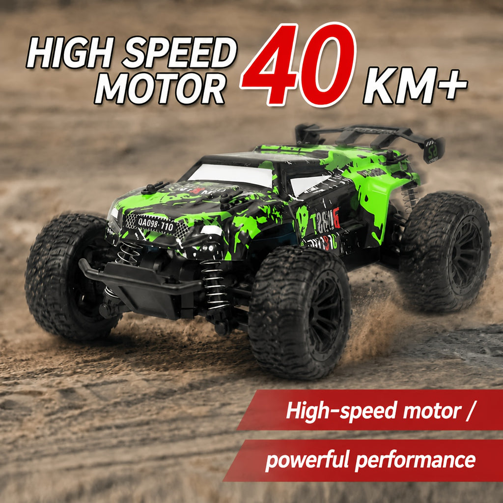 RC Off-Road Truck High Speed 2.4GHz Remote Control Car - Impact & Drop Resistant, All-Terrain Monster Truck Toy for Boys Kids Ages 3+, Christmas Birthday Gift
