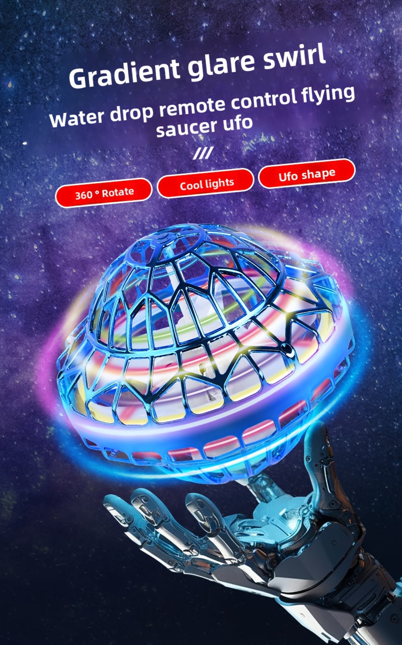 Hand Control UFO Flying Ball Toy Infrared Hover Boomerang LED Light Indoor Outdoor Kids Gift Christmas Halloween Birthday Party