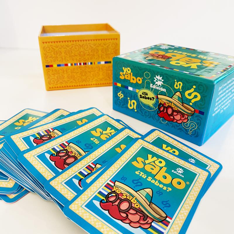 Bilingual Spanish Card Game Yo Sabo Edition 2 with 198 Cards, Latino Trivia and Chancla Challenges for Family Game Night and Language Practice