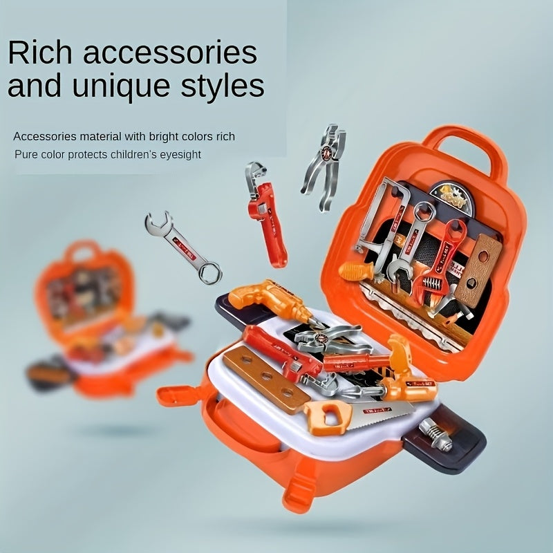 Kids Toy Tool Backpack Set 22pcs Pretend Home Repair Tools for Boys – Construction Worker Role Play Toolkit with Backpack Birthday Halloween Christmas Gift for Toddlers