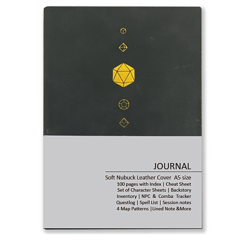 DnD RPG Journal for D&D 5e 5R Players, 100-Page All-in-One Character Sheet Notebook with Quest Log, Spell Tracker, NPC Manager & Game Guide, Gift for Dungeon Masters