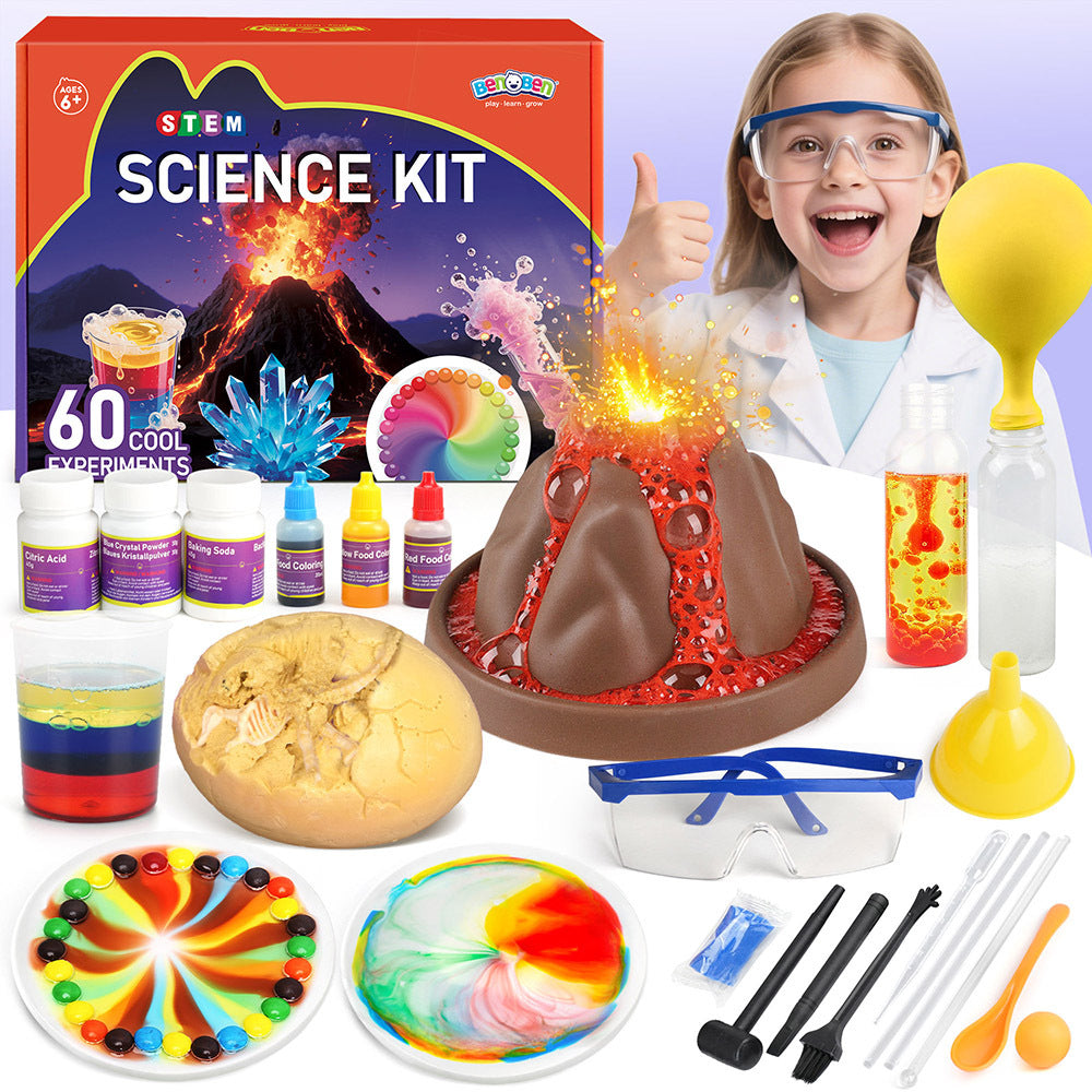 60 Experiments Science Kit for Kids Ages 6-12 – STEM Educational Toy with Scientific Tools for Boys & Girls, Best Birthday & Christmas Gift for Young Scientists