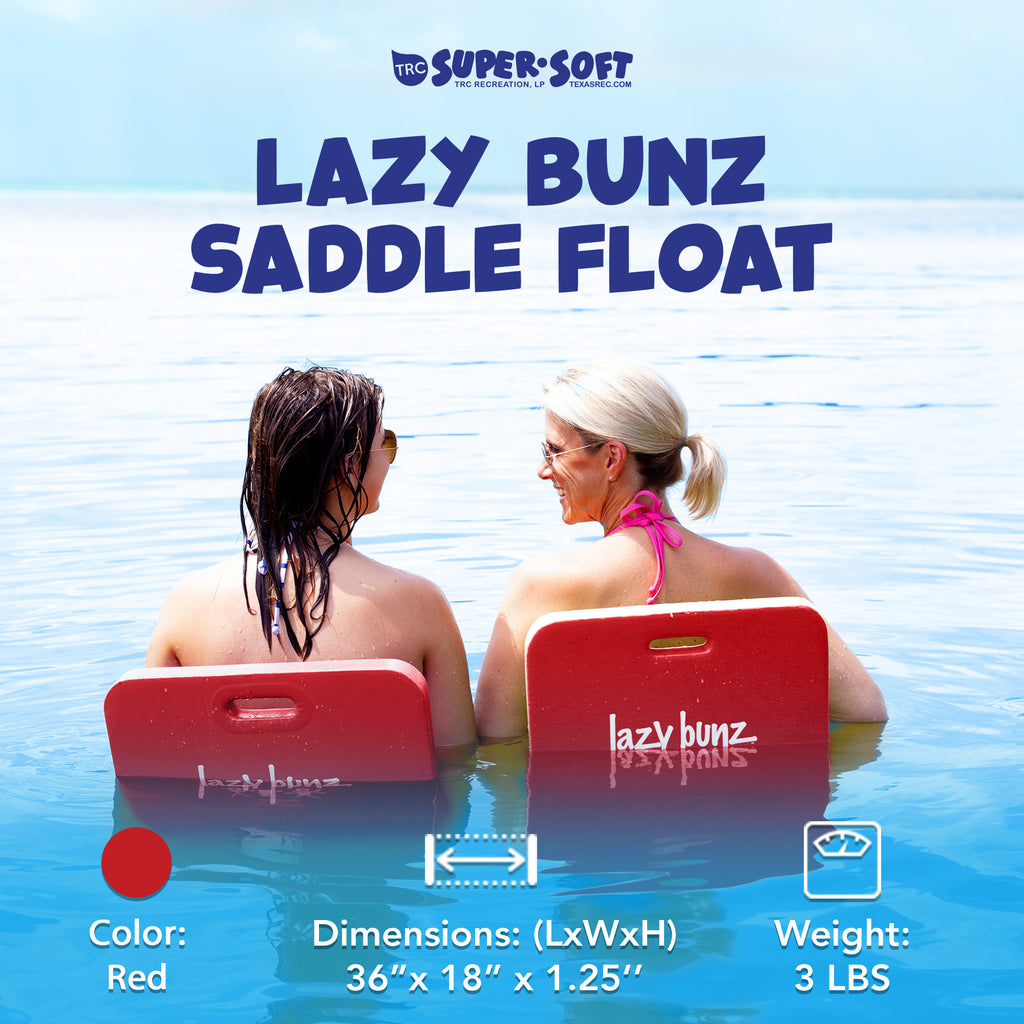 Foam Water Saddle Pool Float Lounger for Adults and Kids – No Inflation Needed, Vinyl-Coated Closed-Cell Foam, 36x18 Inch Pool Chair for Swimming Pool, Lake, River and Beach