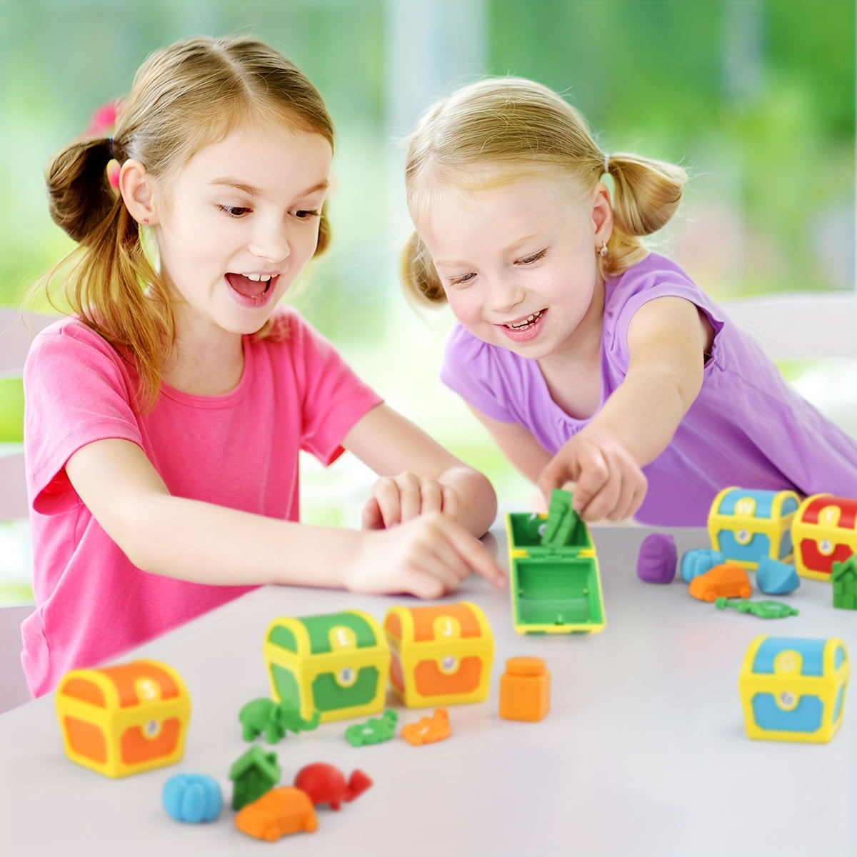 Alphabet Treasure Hunt Learning Toy 26pcs ABC Letter Matching Locks and Keys - STEM Educational Sorting Game Fine Motor Skills Gift for Kids Toddlers
