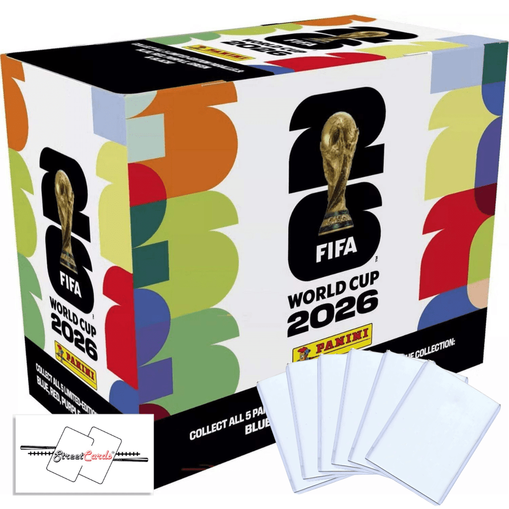 2026 Panini FIFA World Cup Soccer Sticker Box – 25 Packs, 175 Stickers, 5 Parallels, 6 Toploaders & StreetCards Magnet – Collector Gift for Soccer Fans
