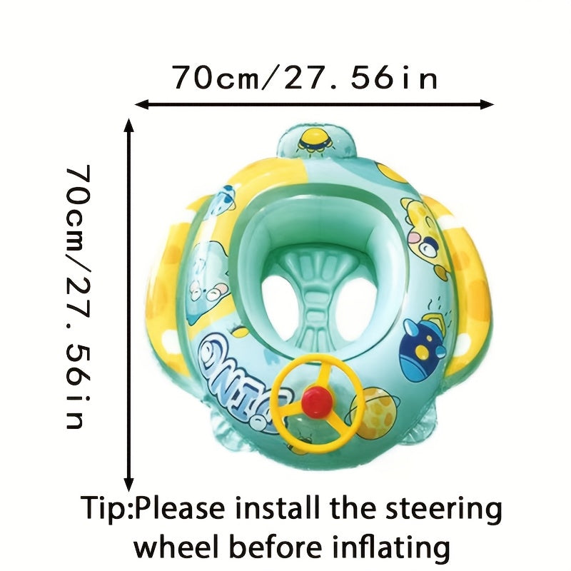 Cartoon Inflatable Pool Float for Kids & Adults – Fun Beach Floatie Water Toy Summer Pool Party Accessory Swimming Gift (Pink Green Blue)